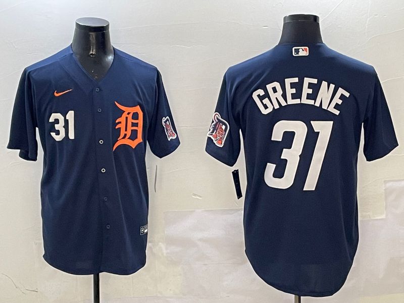 Men Detroit Tigers #31 Greene Drak Blue Game 2025 Nike MLB Jersey style 3114